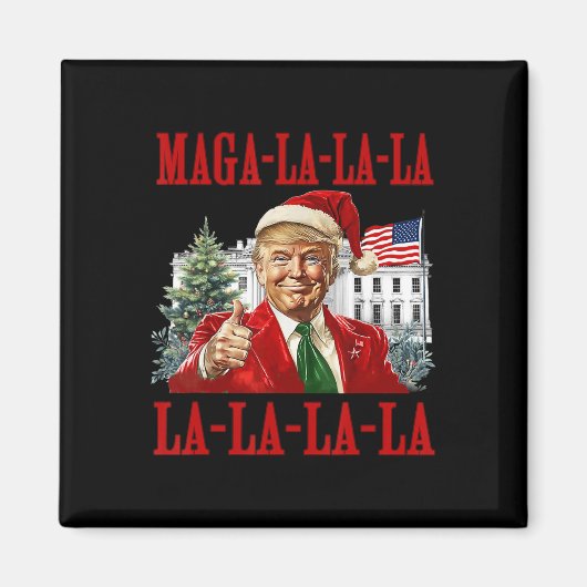 Mega La La Donald Trump Potus 47 Lelijke Kerst Magneet (Voorkant)