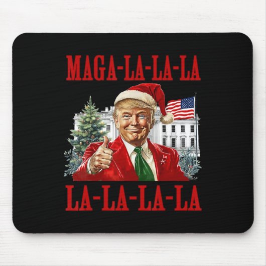 Mega La La Donald Trump Potus 47 Lelijke Kerst Muismat (Voorkant)