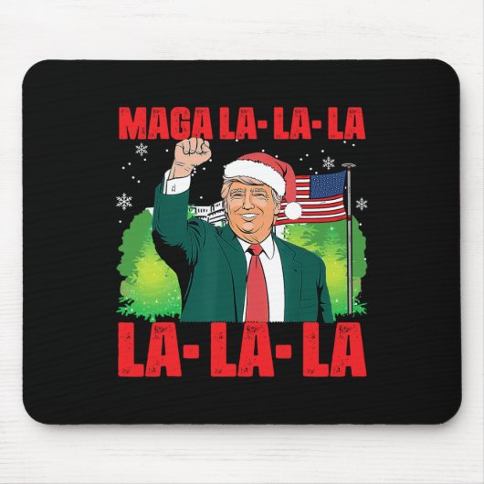 Mega La La Donald Trump Potus 47 Lelijke Kerst Muismat (Voorkant)