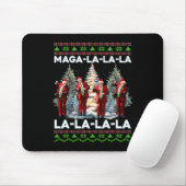 Mega La La Donald Trump Potus 47 Lelijke Kerst Muismat (Met muis)