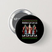 Mega La La Donald Trump Potus 47 Lelijke Kerst Ronde Button 5,7 Cm (Voorkant /achterkant)