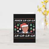 Mega La La La Donald Trump Potus 47 Lelijk Kerstfe Kaart (Gele Bloem)