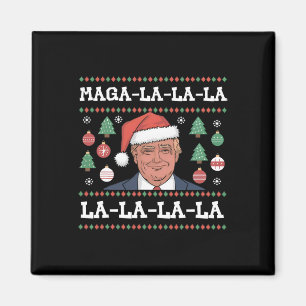 Mega La La La Donald Trump Potus 47 Lelijke Kerst Magneet