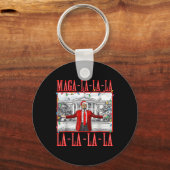 Mega La La La Kerstman Grappig Trump Xmas Paj Sleutelhanger (Voorkant)