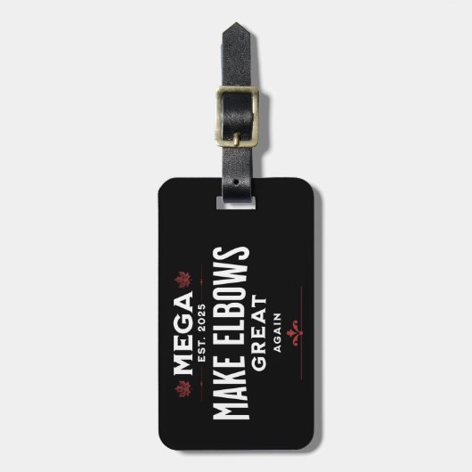 MEGA Make Elbows GREAT Again Canada Elbows UP! Bagagelabel (Voorkant verticaal)