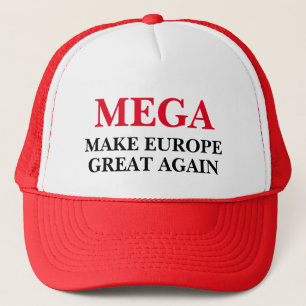 MEGA Make Europe Great Again Red Trucker Hat Pet