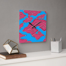 Mega Mendung Clocks Square Vierkante Klok