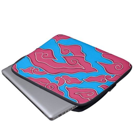 Mega Mendung Laptop Hoesje Sleeve (Voorkant onderkant)