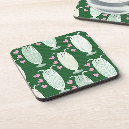 Mega Mint Milkshakes Pattern Drankjes Onderzetter (Linkerzijde)