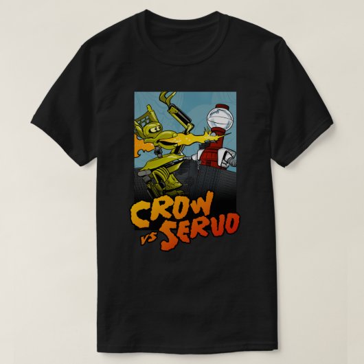 Mega Monster Showdown: KROW vs SERVO T-Shirt (Design voorkant)