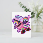 Mega Neon 80s-ontwerp Briefkaart (Staand voorkant)