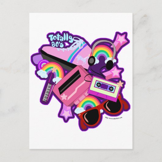 Mega Neon 80s-ontwerp Briefkaart (Voorkant)