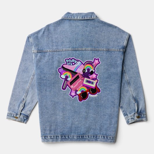 Mega Neon 80s-ontwerp Denim Jacket (Achterkant)