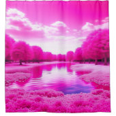 Mega Pink Forest Douchegordijn (Voorkant)