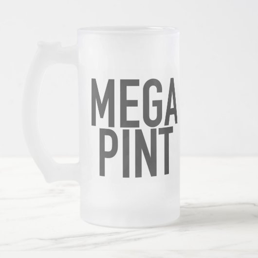 MEGA PINT Frosted Mok Cup bier Fathers Day (Links)