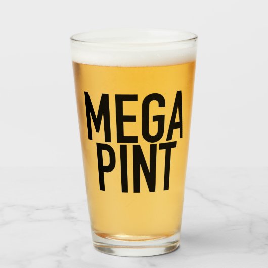 MEGA PINT-Mok Drink glazen koffiebier (Voorkant gevuld)