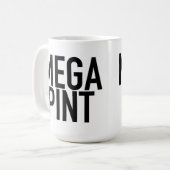 MEGA PINT-Mok Drink glazen koffiebier Koffiemok (Voorkant links)