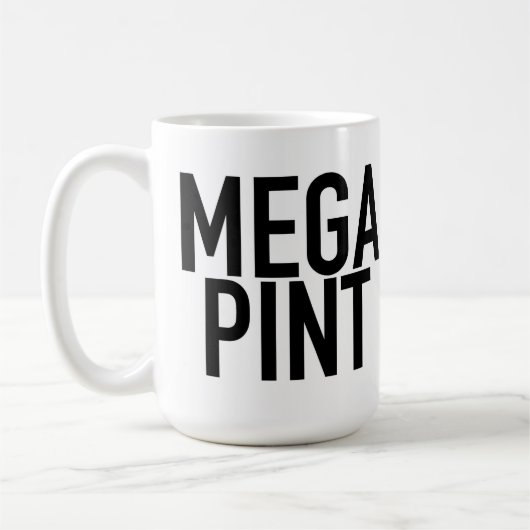 MEGA PINT-Mok Drink glazen koffiebier Koffiemok (Links)