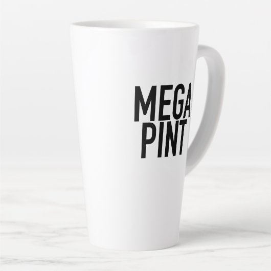 MEGA PINT-Mok Drink glazen koffiebier Latte Mok (Rechterhoek)