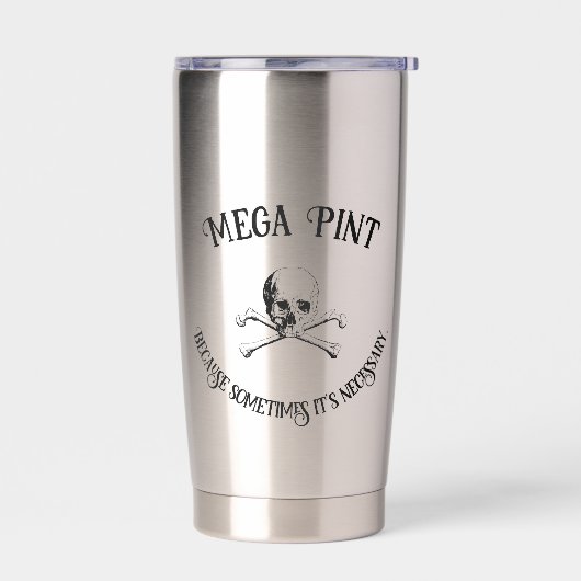 Mega Pint: Omdat het soms nodig is Geïsoleerde Drinkbeker (Links)