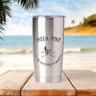 Mega Pint: Omdat het soms nodig is Geïsoleerde Drinkbeker