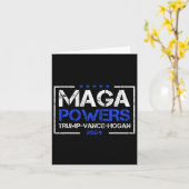 Mega Powers Trump Vance Hogan 2024 Patriottisch Gr Kaart (Gele Bloem)