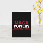 Mega Powers Trump Vance Hogan 2024 Patriottisch Gr Kaart (Gele Bloem)