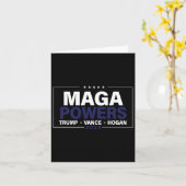 Mega Powers Trump Vance Hogan 2024 Patriottisch Gr Kaart (Gele Bloem)
