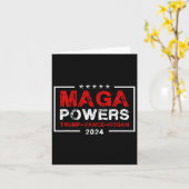 Mega Powers Trump Vance Hogan 2024 Patriottisch Gr Kaart (Gele Bloem)