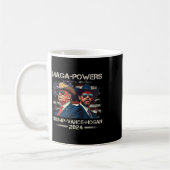 Mega Powers Trump Vance Hogan 2024 Patriottisch Gr Koffiemok (Links)
