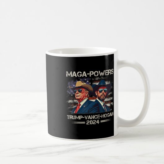 Mega Powers Trump Vance Hogan 2024 Patriottisch Gr Koffiemok (Rechts)