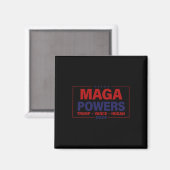 Mega Powers Trump Vance Hogan 2024 Patriottisch Gr Magneet (Voorkant / Achterkant)