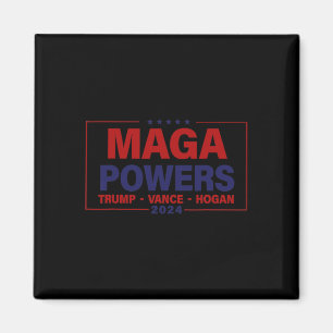 Mega Powers Trump Vance Hogan 2024 Patriottisch Gr Magneet