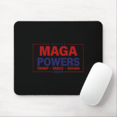 Mega Powers Trump Vance Hogan 2024 Patriottisch Gr Muismat (Met muis)
