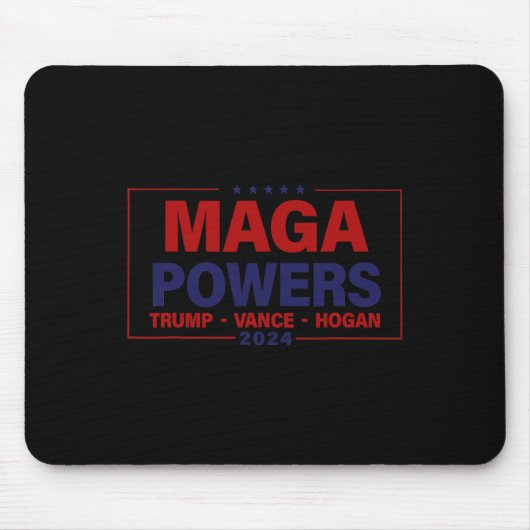 Mega Powers Trump Vance Hogan 2024 Patriottisch Gr Muismat (Voorkant)