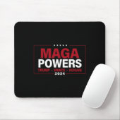 Mega Powers Trump Vance Hogan 2024 Patriottisch Gr Muismat (Met muis)