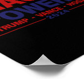Mega Powers Trump Vance Hogan 2024 Patriottisch Gr Poster (Hoek)