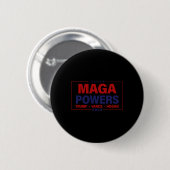 Mega Powers Trump Vance Hogan 2024 Patriottisch Gr Ronde Button 5,7 Cm (Voorkant /achterkant)