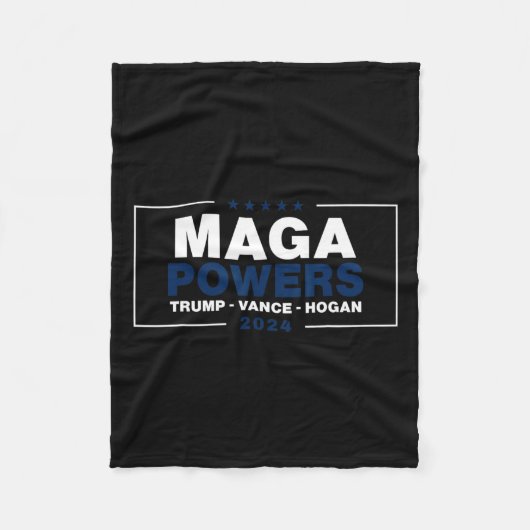 Mega Powers Trump Vance Hogan 2 Fleece Deken (Voorkant)