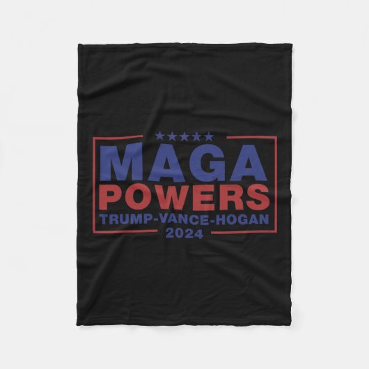 Mega Powers Trump Vance Hogan 3 Fleece Deken (Voorkant)