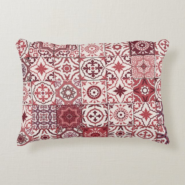 Mega prachtig Marokkaans patchwork patroon Accent Kussen (Voorkant)