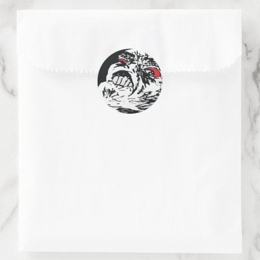 Mega Rage Ronde Sticker (Tas)