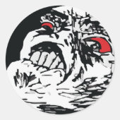 Mega Rage Ronde Sticker (Voorkant)