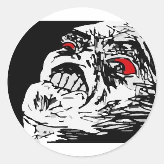 Mega Rage Ronde Sticker (Voorkant)