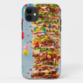 Mega Size Burger Design Apple iPhone Case (Achterkant)
