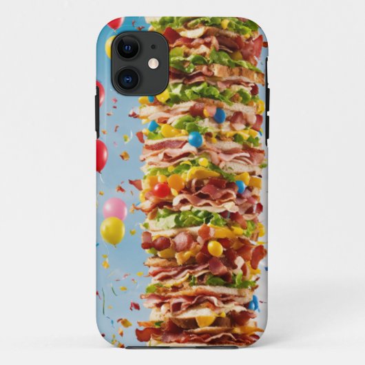 Mega Size Burger Design Apple iPhone Case (Achterkant)