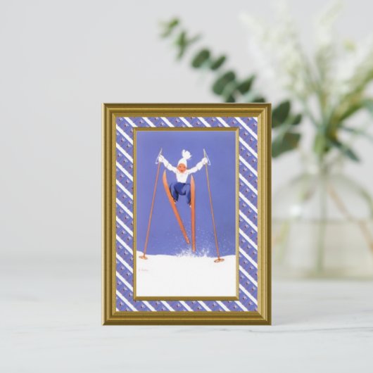 Mega Skis! Briefkaart (Staand voorkant)