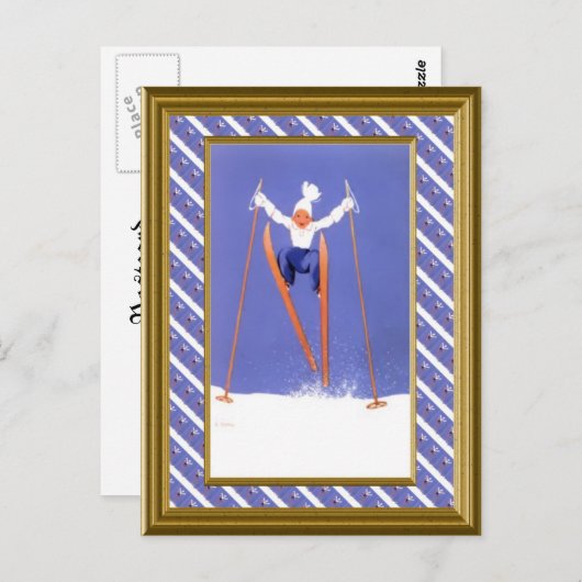 Mega Skis! Briefkaart (Voorkant / Achterkant)