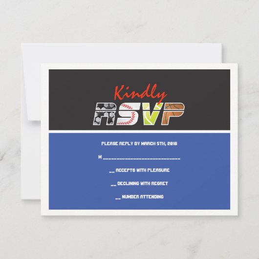 MEGA SPORTS Bar Bat Mitzvah Uitnodiging (Voorkant)