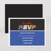 MEGA SPORTS Bar Bat Mitzvah Uitnodiging (Voorkant / Achterkant)